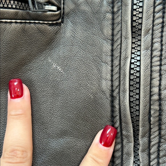 BKE Jacket Brown‎ Faux Leather Full Zip Lined Biker Moto Wolverine Size Large - Picture 3 of 8